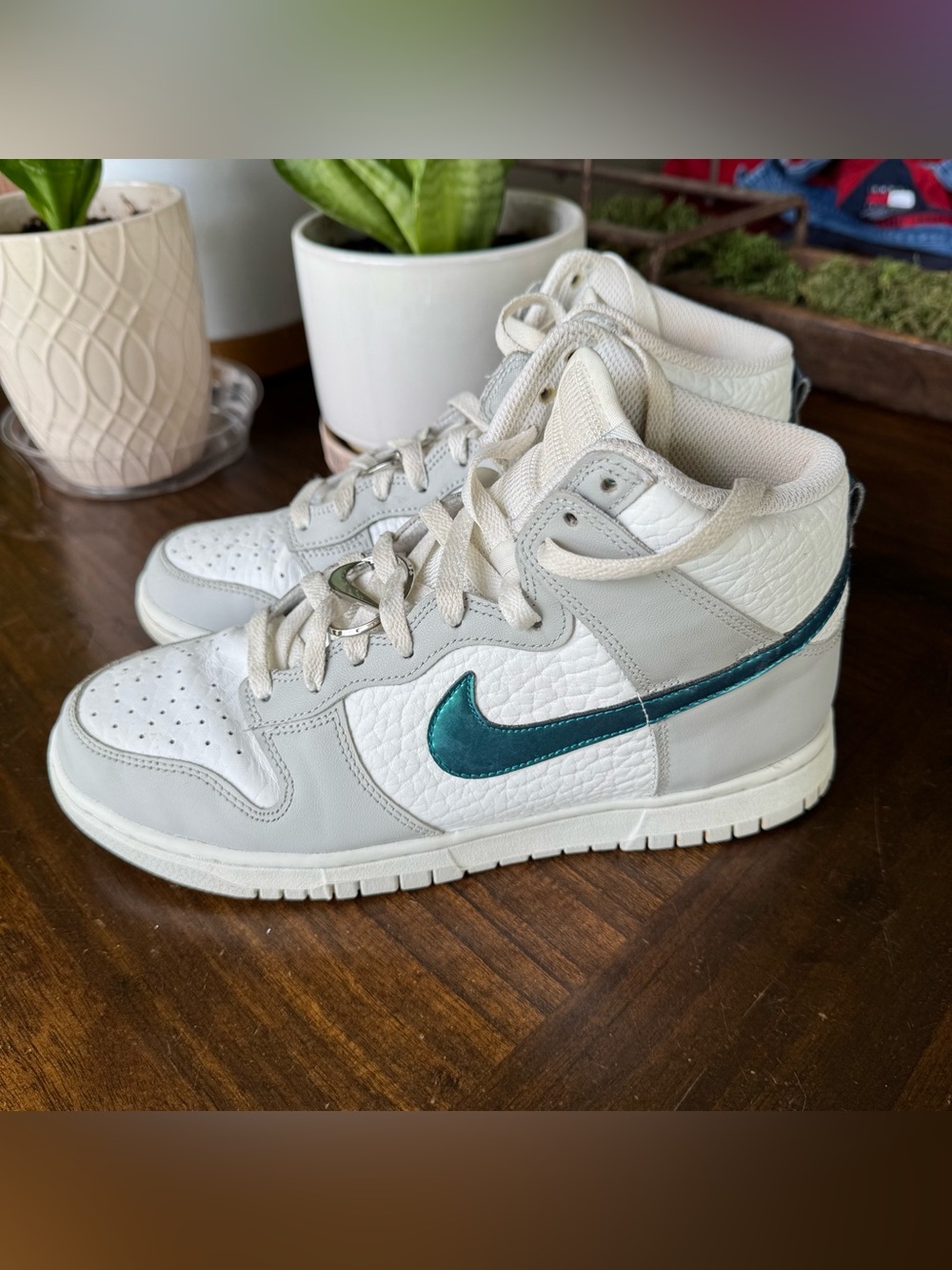 Nike Dunk High FLS Ring Bling Grey Fog Metallic Teal DR7855-100 Size 9